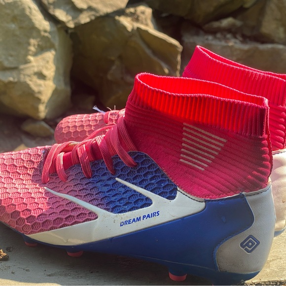 DREAM PAIRS HZ19002K Women’s Pink Blue Soccer Football Cleats Shoe Size 6 - Picture 6 of 11